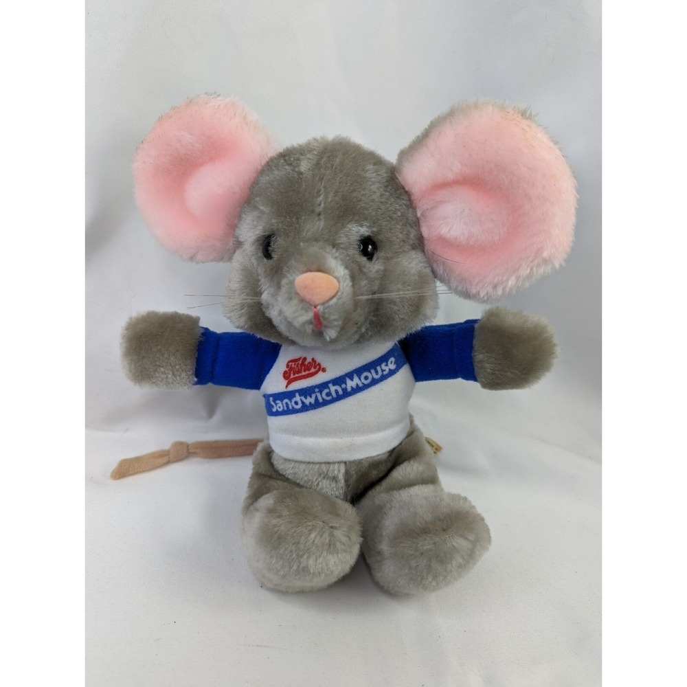 Russ Mouse Plush 7 Inch Fishers‎ Sandwich Stuffed Animal Toy Advertisisng Promo